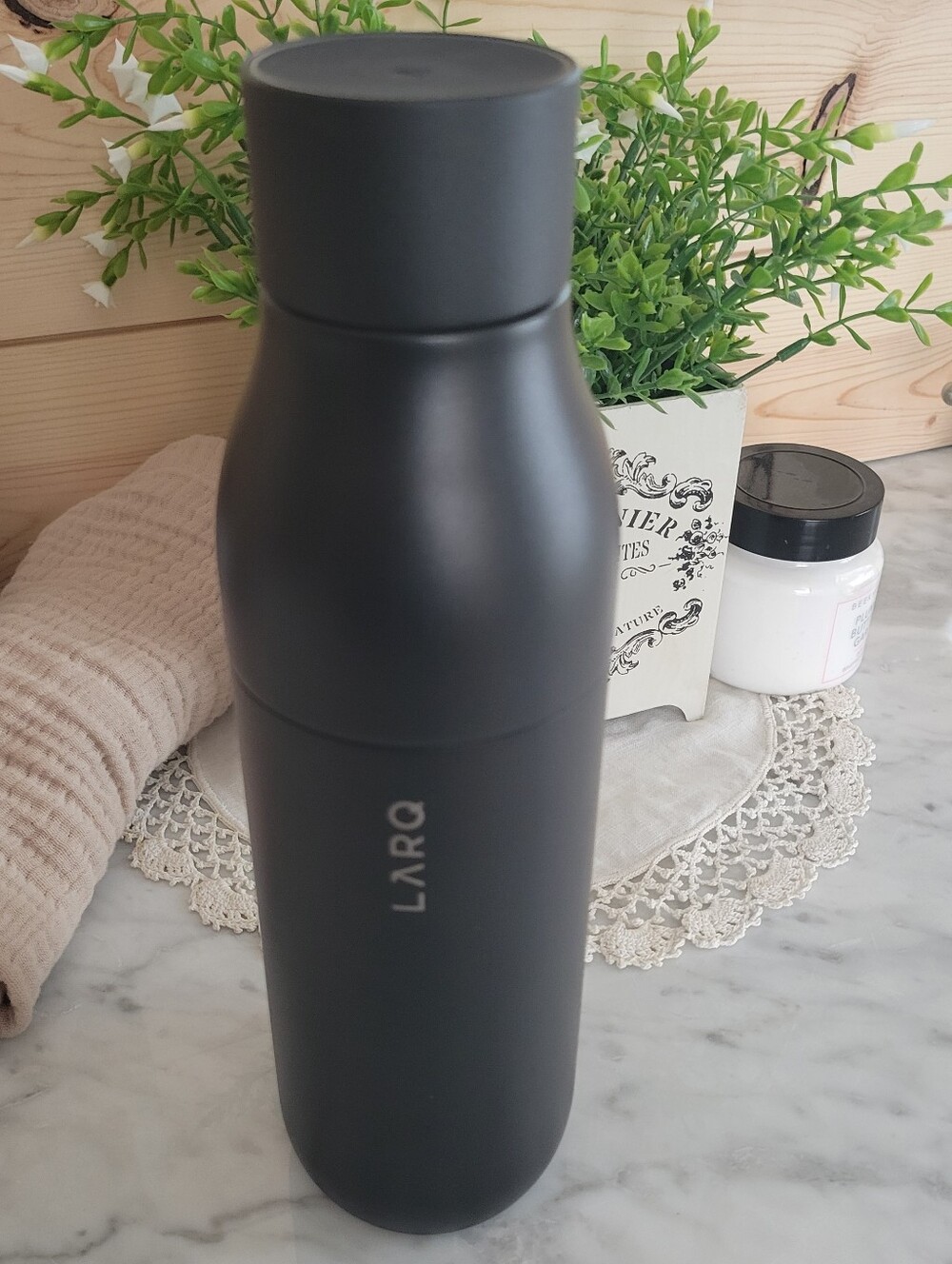 LARQ Black Self-Cleaning Bottle with Matte Finish